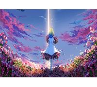 Anime Girl Spring Flowers Anime Poster Art Glossy Poster (A3 297 × 420 mm)