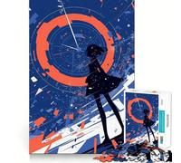 Anime Girl Time Warp Jigsaw 1000 Pieces for Teenagers Mind Boost Fun Zero Gap Captivating Leisure for Cozy Indoors (38x52cm)