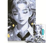 Anime Girl Underwater 1000-piece Jigsaw Puzzles Brain Training Fun Tight Interlock No Gaps Bonding Activity for Loved Ones (50x75cm)