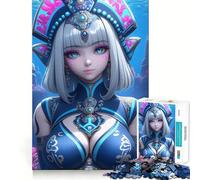 Anime Girl Underwater Princess Jigsaw 1000 Pieces Memory Skill Fun Smooth Edge Perfect Interlock Fun-filled Way to Fill Empty Hours (38x26cm)