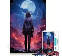 Anime Girl Vampire Hunter Jigsaw 1000 Pieces for Teenagers Memory Train Fun Clean Seamless Connection Relaxing Indoor Group Activity (38x52cm)