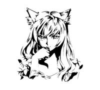 Anime Girl Vinyl Wall Decal Manga Oriental Kids Teen Room Interior Stickers Mural Wall Decoration Boys Bedroom Posters Small - 36x42cm