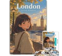 Anime Girl Walking Through Hyde Park Paths in Jigsaw Puzzle, 1000 Piece | For the Christmas break, this adult jigsaw puzzle with 1000 pieces makes a thoughtful puzzle gift for adults.