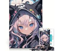 Anime Girl Wall Graffiti Jigsaw Puzzles 1000 Cognitive Skill Toy Smooth Burr Free Surface Relaxing Indoor Group Activity (38x26cm)