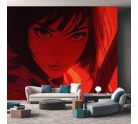 Anime Girl Wallpaper for Living Room, Japanese Asian Oriental Wall Mural for Bedroom, Non-Woven Photo Wallpaper Home Decor 250X175cm, Wall Decoration D7