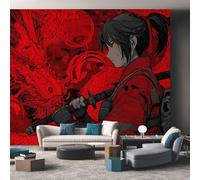 Anime Girl Wallpaper for Living Room, Japanese Dragon Asian Wall Mural for Bedroom, Non-Woven Photo Wallpaper Home Decor 200X150cm, Wall Decoration D11
