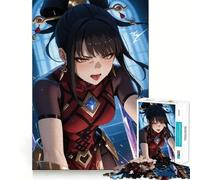 Anime Girl Warrior with Sword 1000 Pieces Puzzles for Teenagers Mind Boost Fun High Accuracy Cutting Craft Calming Mental Break Activity (38x26cm)