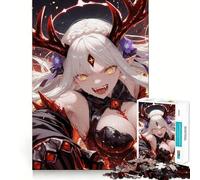 Anime Girl with Antlers And Fire Jigsaw Puzzles 1000 Mental Focus Game No Gap Tight Fitting Design Interactive Brain Challenge for Home (38x26cm)