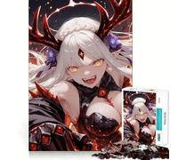 Anime Girl with Antlers And Fire Jigsaw Puzzles for Adults 1000 Think Boost Game Precise Interlock Structure Easy to Learn Family Enjoyment (38x52cm)