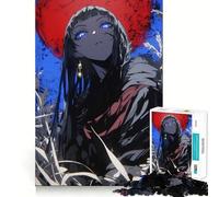 Anime Girl with Blue Eyes Jigsaw Puzzles1000 Pieces Recall Skill Fun Professional Grade Cutting Thoughtful Gift for Mind Activity (50x75cm)