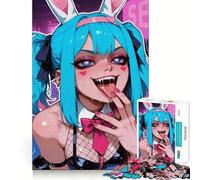 Anime Girl with Bunny Ears 1000-piece Jigsaw Puzzles Brain Training Fun Tight Interlock No Gaps Bonding Activity for Loved Ones (38x26cm)