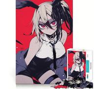 Anime Girl with Bunny Ears Jigsaw Puzzle1000 Pieces Mind Train Fun Clean Cut Sturdy Components Captivating Leisure for Cozy Indoors (38x26cm)