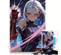Anime Girl with Cybernetic Arm 1000 Piece Jigsaws Creative Skill Toy Tight Lock No Loose Pieces Bonding Activity for Loved Ones (38x52cm)