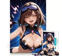 Anime Girl with Cybernetic Hand Jigsaw Puzzles 1000 Mental Focus Game No Gap Tight Fitting Design Interactive Brain Challenge for Home (38x26cm)