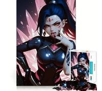 Anime Girl with Cyberpunk Outfit 1000 Piece Teenager Puzzles Brain Boosting Play Tight Interlock No Gaps Relaxing Indoor Group Activity (38x52cm)