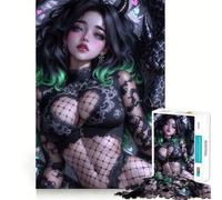 Anime Girl with Dragon Jigsaws for Adults1000 Pieces Brain Memory Game Fine Cut Premium Finishing Engaging Way to Pass Free Hours (38x26cm)
