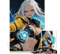 Anime Girl with Energy Ball Jigsaw 1000 Pieces for Teenagers Mind Boost Fun Zero Gap Captivating Leisure for Cozy Indoors (38x52cm)