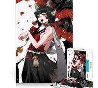 Anime Girl with Fox Ears And Umbrella Jigsaw 1000 Pieces for Teenagers Mind Boost Fun Zero Gap Captivating Leisure for Cozy Indoors (38x26cm)