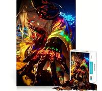 Anime Girl with Fox Mask Jigsaw 1000 Pieces Focus Building Toy Zero Gap Rewarding Activity for Rainy Days (50x75cm)