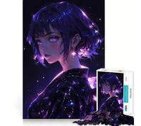 Anime Girl with Galaxy Outfit ｜ Starlight Serenity Jigsaw Puzzles for Adults 1000 Mind Boost Game Uniform Size Precise Pieces Travel-friendly Brain Game Gift (50x75cm)