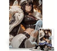 Anime Girl with Ghosts in Halloween Setting 1000 Piece Jigsaw Puzzles for Teenagers Logical Skill Leisurely Pursuit Precise Join Fine Xmas Gift (38x52cm)