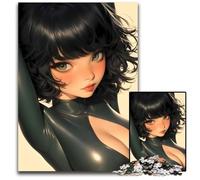 Anime Girl with Green Eyes Jigsaw Puzzles for Adults 1000 Piece Difficult Puzzles for Adults Interactive Family Game Ideal Family Activity Game 1000 PCS(75x50cm)