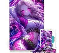 Anime Girl with Pink Energy 1000 Piece Jigsaw Puzzles Mind Challenge Toy High Precision Die Cut Amusing Challenge for Waiting Time (50x75cm)