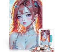 Anime Girl with Pink EyesAdults 2000 Pieces Puzzle Stress Reliever Difficult Challenge deal as gifts for the whole family 70x100cm