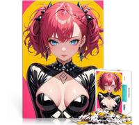 Anime Girl with Pink Hair1000 Piece Jigsaw Puzzles for Adults Jigsaw Challenging Game gifts for friends and family 38x26cm