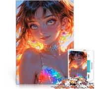 Anime Girl with Rainbow DressJigsaw Puzzle for Adults 2000 Pieces Intellectual Game Fun at Home Activities, Birthday Present,Travel Gifts, 70x100cm