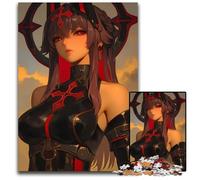 Anime Girl with Red Eyes Gaming 1000Piece Jigsaw Puzzle Challenging Puzzles Ideal for Lover Perfect Christmas New Year Valentine's Gift 1000 PCS(75x50cm)