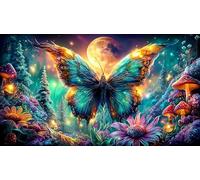 Anime-girl-with-white-wolf 1000 Pieces Jigsaw Puzzle Old Kids Birthday Presents Challenging Puzzle Games 75x50cm/1000pcs