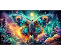 Anime girl with white wolf 1000 Pieces Puzzle - Fun Present Family Game Challenging Great Gift Idea for Adults 38x26/1000pcs