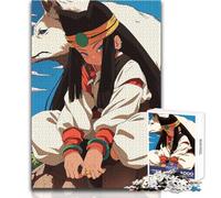 Anime Girl with White Wolf Adult Jigsaw Puzzles 1000 Pieces Smart Fun Educational Game Great Heartfelt Meaningful Present Size 38x52cm