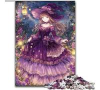 Anime Girl Wizard Jigsaw Puzzles for Adults 1000 Pieces, Challenging Game And Family Play Parent-child Interaction 50x75cm