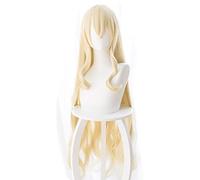 Anime Goblin Slayer Priestess Cosplay Wig Light Gold Long Straight Hair Hairpieces Wig long 100cm Cosplay Anime Wig Coser