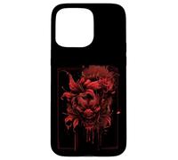 Anime Goth Japanese Oni Demon Art Culture Horror Red Samurai Case for iPhone 15 Pro Max