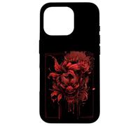 Anime Goth Japanese Oni Demon Art Culture Horror Red Samurai Case for iPhone 16 Pro