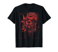Anime Goth Japanese Oni Demon Art Culture Horror Red Samurai T-Shirt