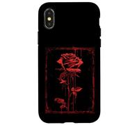 Anime Goth Withered Rose Blood Gothic Art Punk Vintage Edgy Case for iPhone X/XS