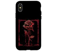 Anime Goth Withered Rose Blood Gothic Art Punk Vintage Edgy Case for iPhone X/XS