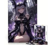 Anime Gothic Queen Jigsaw Puzzles 1000 Pieces for Adults Stress Relief Firm Cut Fun Play Premium Gift (38x26cm)