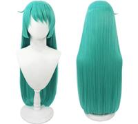 Anime Gushing Over Magical Girls Minakami Sayo Cosplay Wig Green Long Straight Hair Halloween Party Role Play+Wig Cap