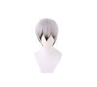 Anime Haikyuu!! 30cm Shinsuke Kita Short Black Gray Styled Synthetic Hair Kita Shinsuke Costume Cosplay Wigs+ Wig Cap