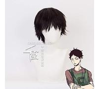 Anime Haikyuu!! Fukurodani Akaashi Keiji Wig Cosplay Costume Heat Resistant Synthetic Hair Men Women All-match Black Short Wigs One Size Akaashi Keiji Wig