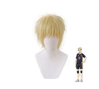 Anime Haikyuu!! Karasuno Tsukishima Kei Short Wig Cosplay Costume Heat Resistant Synthetic Hair Haikiyu Carnival Party Wigs