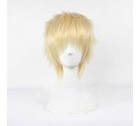 Anime Haikyuu!! Kei Tsukishima Cosplay Wigs Short Light Blonde Cosplay Costume Wig Heat Resistant (not include glasses)