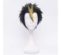 Anime Haikyuu!! Nishinoya Yuu Short Black And Blonde Heat Resistant Hair Cosplay Costume Wigs + Free Wig Cap CHINA Nishinoya Yuu