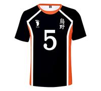 Anime Haikyuu T-Shirt in Clothing for Men, Karasuno High School Volleyball Team Jersey No.4, NO. 10 Tee Top, for Cosplay