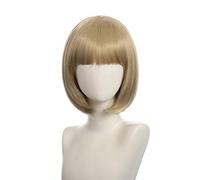 Anime Halloween Cosplay Wig Synthetic Hair Red Purple Black Blue Silver White Blonde Green Pink Short Bob Wigs For Women Peruca OneSize blonde1